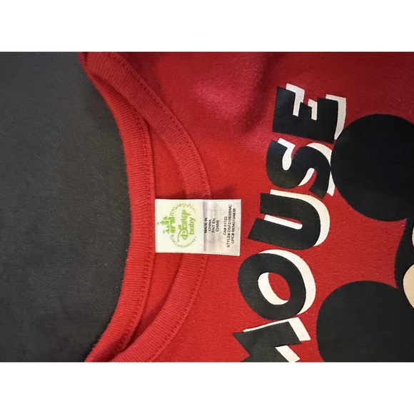 5/$10 Disney baby Mickey Mouse red onesie/bodysuit 3-6 months - Picture 2 of 4